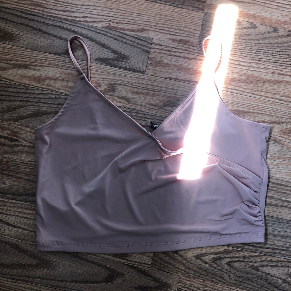 Blush/nude cropped tank